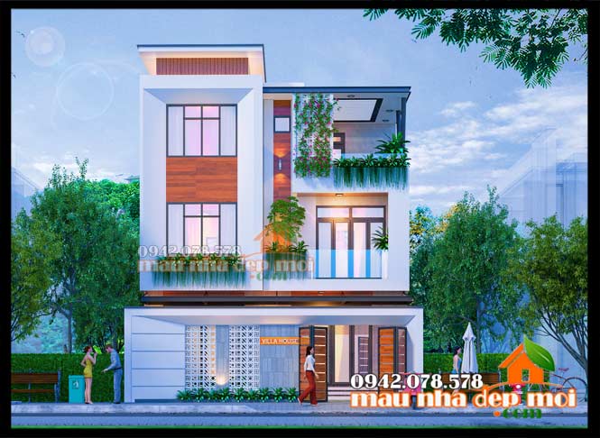 Biệt thự 3 tầng đẹp hiện đại 100m2 có gara Biệt thự 3 tầng đẹp hiện đại 100m2 có gara